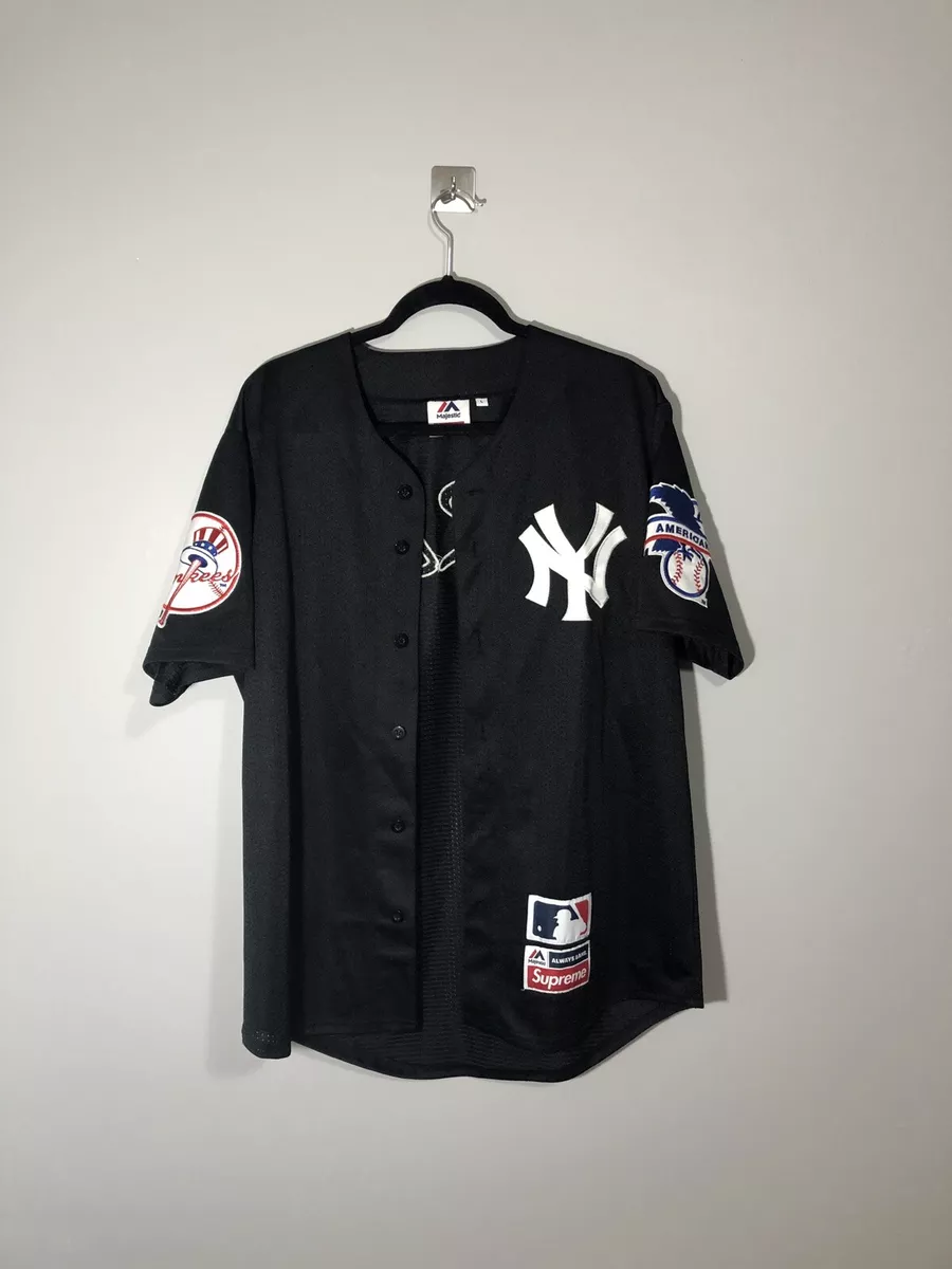 supreme×newyork yankees baseball jersey