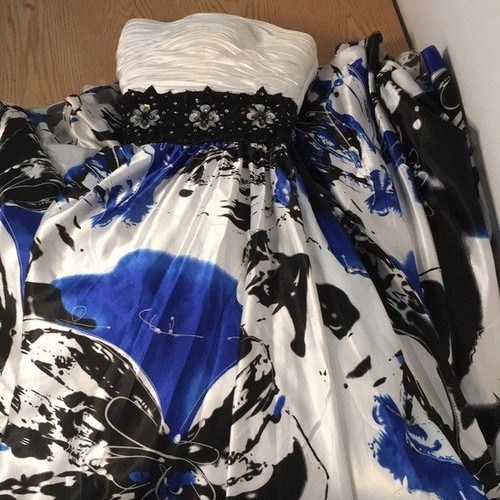 Womens J & J Formal/Prom Strapless Dress with Tulle Rhinestones Sequins Size 10 - 第 14/15 張圖片