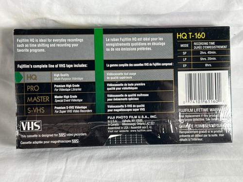 Fuji Hq 160 T-160 8 Stunden hochwertiger VHS Video Tape Film NEU VERSIEGELT - Bild 3 von 3