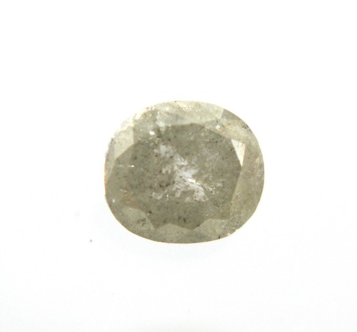 Diamante de corte rosa color gris natural de forma ovalada de 0,72 quilates 5,56x4,96x2,80 mm - Imagen 2 de 8