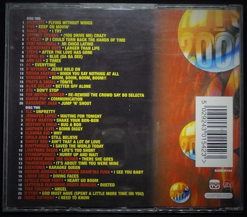 Hits 2000 2 CD Compilation Album,Macy Gray,Basement Jaxx Hits 2000 2 CD Compilation Album,Macy Gray,Basement Jaxx