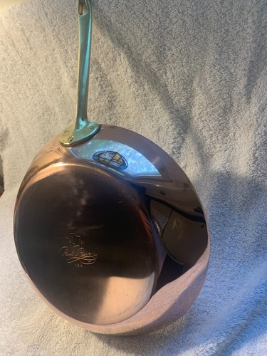 Paul Revere Ware 10,5" Skillet Pan Solid Copper Stainless Brass Handle 1801 - Bild 9 von 21