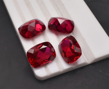 High quality Cushion Cut Red Ruby Lab Created AAAA Loose Gemstone 1pcs