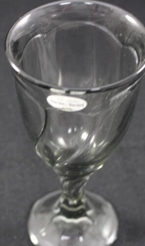 Noritake Crystal Sweet Swirl Gray Set of Wine Glass and Goblet - Picture 3 of 6