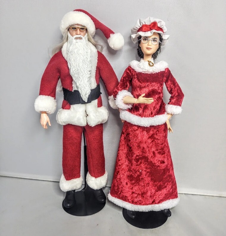 OOAK #2 Santa & Mrs. Claus Barbie Doll Susan B. Anthony Holiday Christmas Decor