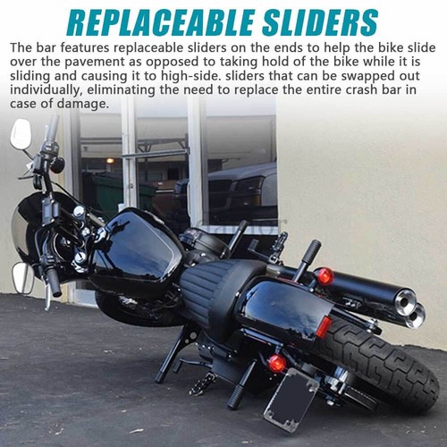 Protectores de bolsa de sillín de barra de choque de motor de acero para Harley Road King FLHR/I 14-22 - Imagen 9 de 21