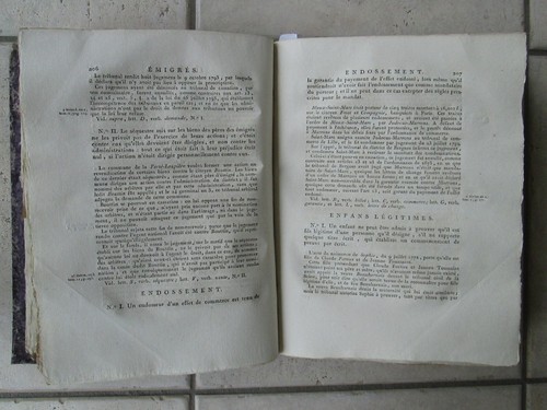 BERGOGNIE : Table analytique JUGEMENS CASSATION RENDUS EN MATIERE CIVILE, 1802. - Picture 9 of 19