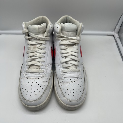 Nike Court Vision Mid 'White Flash Crimson Pink CD5436-102 Women's Size 10 - Picture 2 of 6