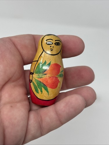 Juego de 5 muñecas rusas de madera vintage pintadas a mano - Imagen 12 de 17