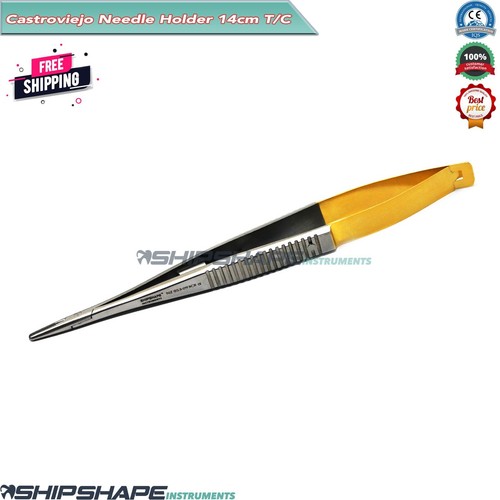 T/C Castroviejo Needle Holder 5.5" Straight Plier Dental Surgical Instruments SS - Picture 4 of 9