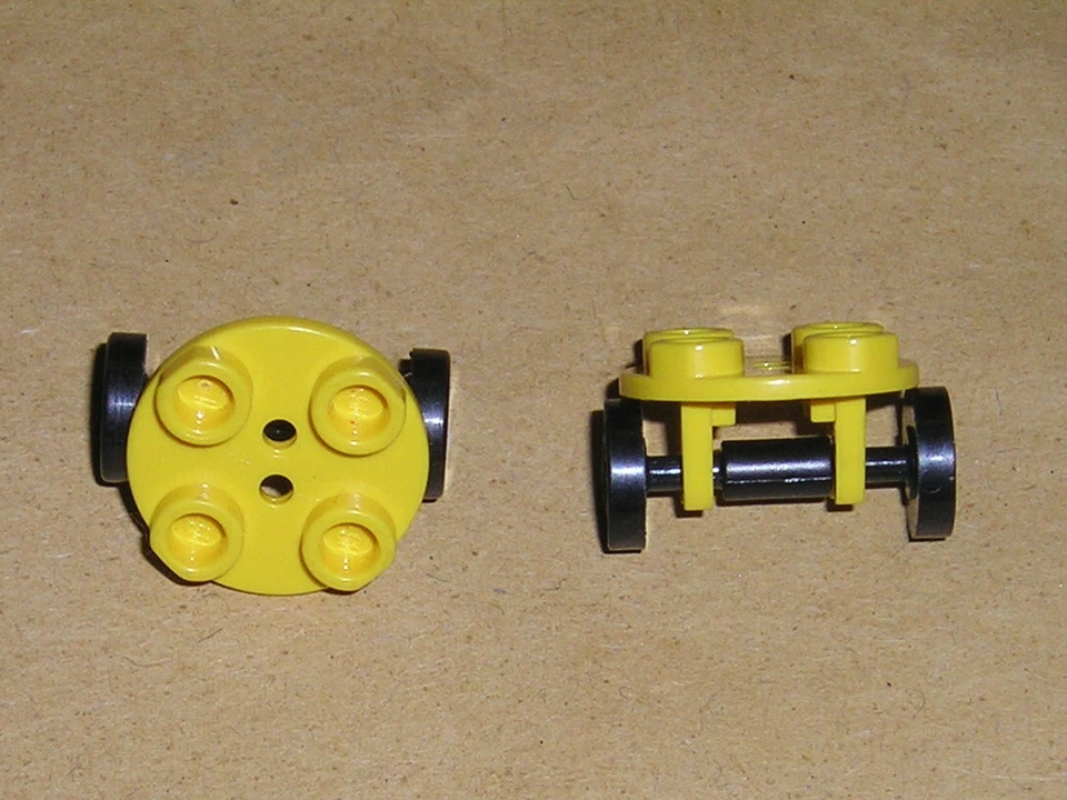 Lego 2x Achsplatte Radhalter 2655 2x2 rund Trolley Felge 2496 Farbauswahl (R 12) - Bild 2 von 4