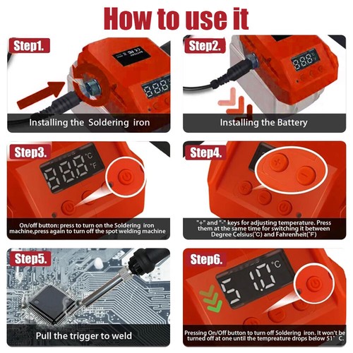 Lötgeräte Lötkolben Für Einhell 18V Akku Mini Lötstation Ohne Akku und Ladegerät - Bild 5 von 10