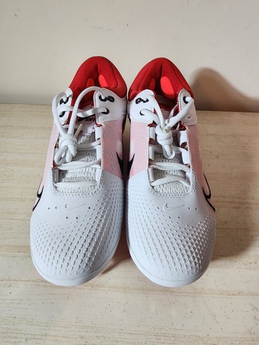 Nike Hyperdiamond 4 Elite CZ5917-105 Women's White Red Softball Cleats Size 11 - 第 4/11 張圖片