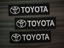 3 pcs Patch Black TOYOTA Car MOTOR Racing Embroidered Iron or Sew on Jacket Jean