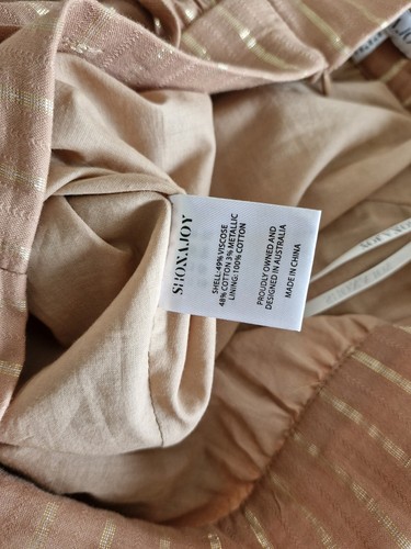 SHONA JOY Corinne Midi Skirt Desert Rose Gold sz 10 - Picture 7 of 8