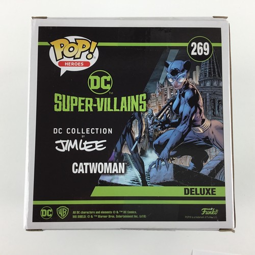 Funko Pop CATWOMAN JIM LEE DELUXE GameStop Exclusive DC Super-Villains 269 NEW - Picture 5 of 7