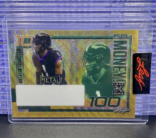 2023 Metal Quentin Johnston So Money! Silver Unsigned Auto Proof RC #1/1  TCU - Picture 2 of 5