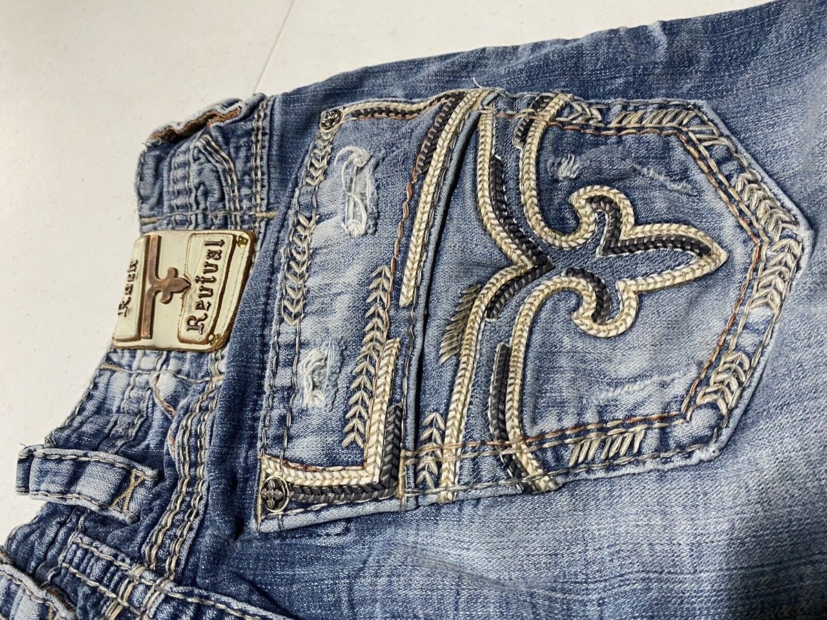 rock revival ロックリバイバル w29 y2k Men's ROCK REVIVAL Size 34x32 Slim Straight Y2k | eBay