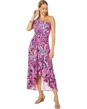 LILLY PULITZER $198 Monico One Shoulder Strap Midi Maxi Dress Size Small