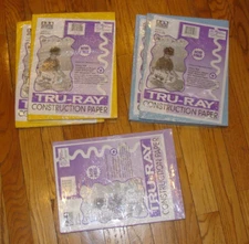 Pacon Tru-Ray 9" x 12" Construction Paper 50 Sheets Lilac, Yellow or Sky Blue
