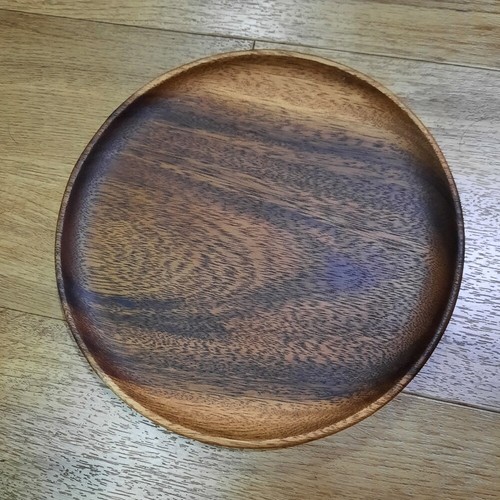 Tray Wooden Serving Wood Food Trays Breakfast Tea Vintage Table Round Set Platte - Picture 7 of 12
