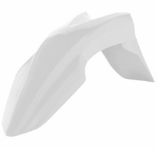 UFO White Plastic Front Fender for '10-22 Kawasaki KLX110 (KA04714-047)