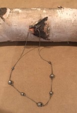 SILPADA Oxidized Hammered Bead Sterling Silver 925 Chain Necklace N1827 16"