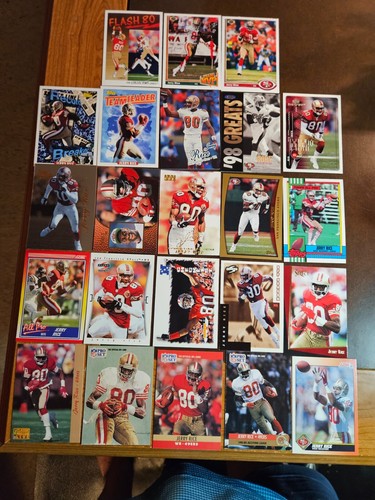 JERRY RICE - **Lot of 46 All Different** - All 49'ers - (All NRMT-MINT) - Picture 2 of 2