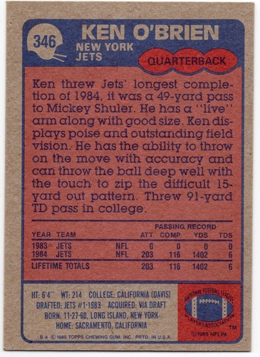NFL Single Trading Cards 1980s - Picture 294 of 500
