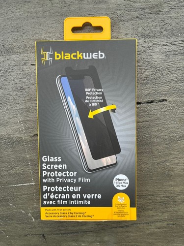 ***New*** blackweb Privacy Glass Screen Protector For iPhone 11 Pro Max