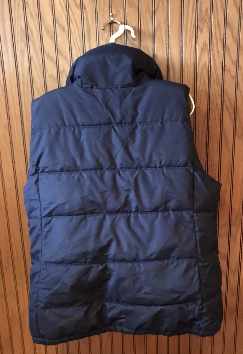 Old Navy Mens Puffer Vest Sleeveless Jacket Zipper Warm Navy Blue Size XL