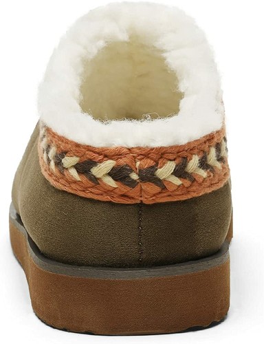 Women Memory Foam Slippers Booties Winter Slip On Comfortable House Slippers - Picture 26 of 29