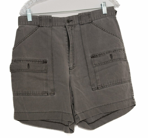 Sport Tif Mens Dark Gray Cargo Shorts Outdoor Pockets Zip Button Dark Wash 34 - Picture 3 of 7