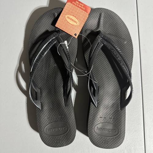 Havaianas Womens High Wedge Sandal Black 11.5US 43EU 41BRA