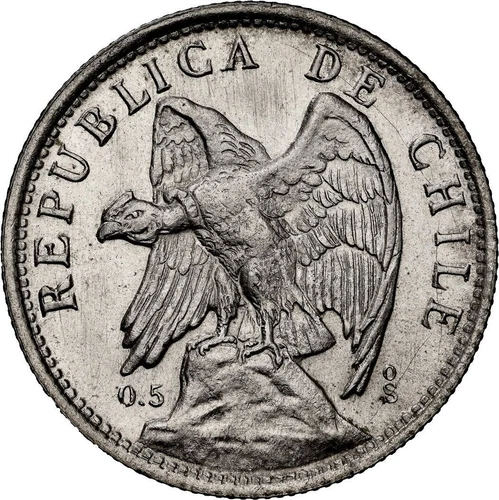 CHILE Santiago Silver 1 Peso 1927 Thin 1 NGC MS 67 Finest Known in NGC Census