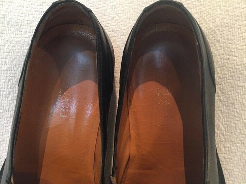 Bruno Magli Breco Cuero Negro Delantal Puntera Sin Cordones Mocasines Para Hombre 8 M Vestido Informal - Imagen 8 de 11