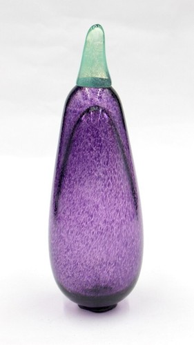 Gunnel Sahlin für Kosta Boda Aubergine Gemüse aus Glas Skulptur signiert - Picture 4 of 7