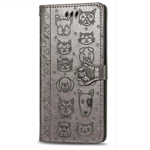 Cute Cat Dog Embossed Leather Case For Nokia C35 HMD Pulse Pro/ Skyline/ Fusion - Picture 9 of 18