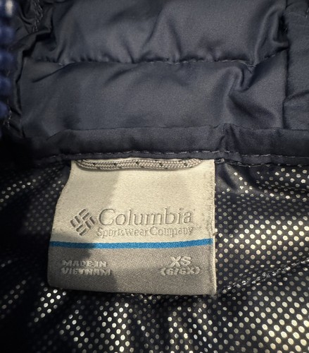 Columbia Jacket Youth Girls XS 6 6x Blue Saphire Powder Lite Novelty Hooded Coat - Picture 3 of 7