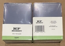 4 Packs of 10 HF Hobby 130pt Point 3x4 Thick Toploader, Total of 40 Toploaders
