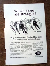 Which doors are stronger ? -FORD MOTOR COMPANY 1961  Print Ad