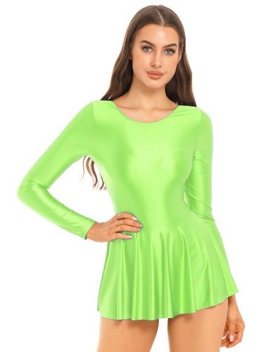 Womens Mock Neck Mini Party Dresses Shinny Oil Solid Color Micro Bandage Dress - Picture 152 of 175