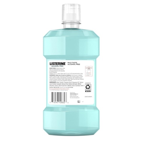 Zero Alcohol Cool Mint Mouthwash - Effective Bad Breath Treatment, 6-Pack 500 mL - Picture 10 of 10