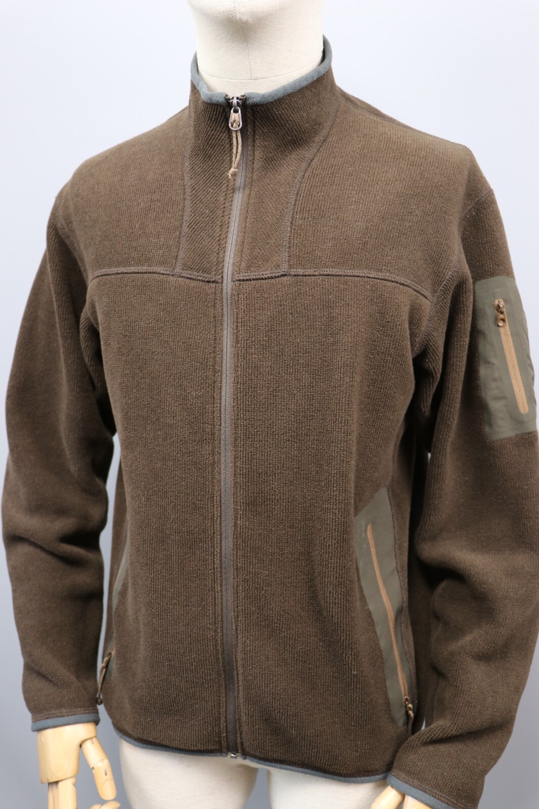 ARC'TERYX Giacca ARCTERYX vintage made in Canada tre tasche pile marrone full zip taglia M