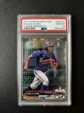 2017 Bowman Chrome Mega Box Prospects Ronald Acuna Jr. Refractor #BCP127 PSA 10