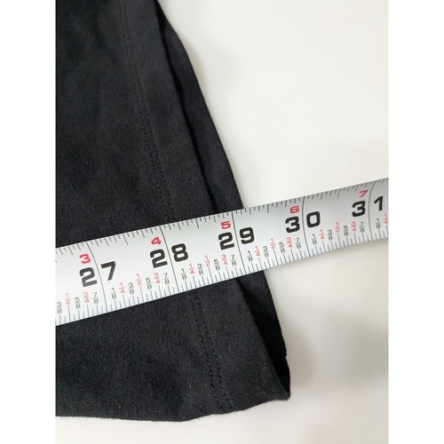 Pink Womens Mid Rise Full Length Foldover Flare Pants sz XS Black NWT Leggings - Picture 14 of 14