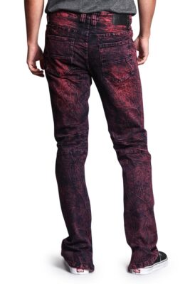 【SATIIIZ】Delive Washed Denim Pants kit washed-out wide denim pants - satiiiz