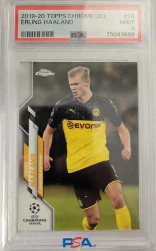 2019-20 Topps Chrome UCL - PSA 9 - #74 Erling Haaland (RC) Dortmond 