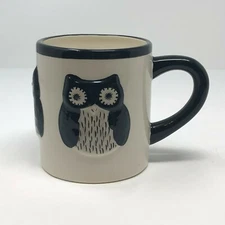 Kate Williams Global Design Connections Black & White Owl Mug Cup