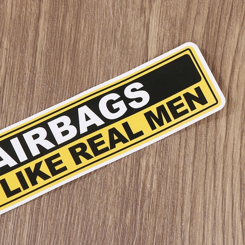2pc NO AIRBAGS Funny Motorcycle Stickers For Fuel Tank Safety Warning Decals - Picture 7 of 11